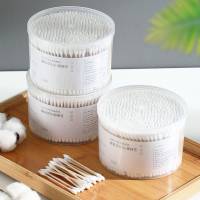 Hộp 500 Tăm Bông 2 đầu Thân Gỗ Kháng Khuẩn. DP/Gmi